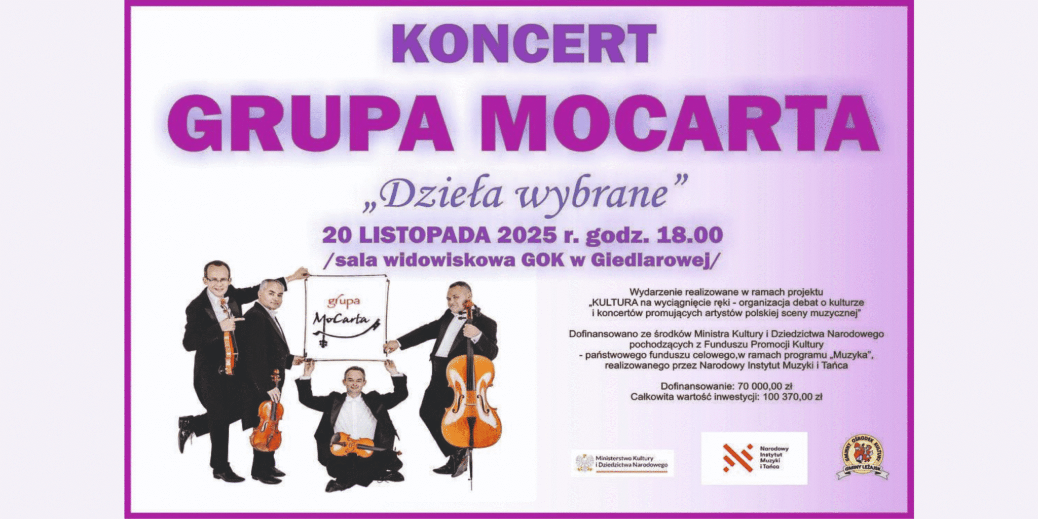 Rezerwacja biletów na Grupę MoCarta