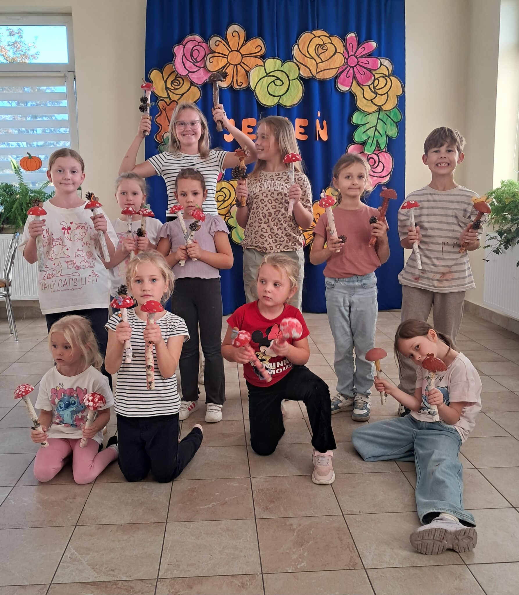 ” Leśny detal ” – dekoracyjne grzyby. Zajęcia kreatywne w OK w Hucisku